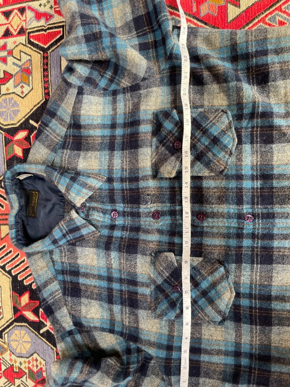 Bell Ontario woolen flannel checkered shirt - Picture 5 of 7